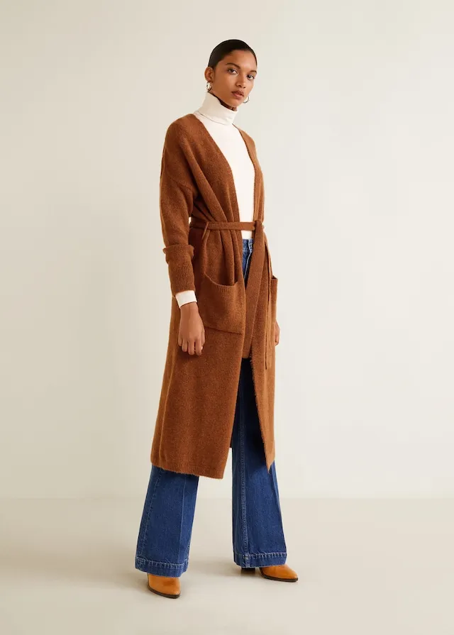 Mango Pocket Long Cardigan