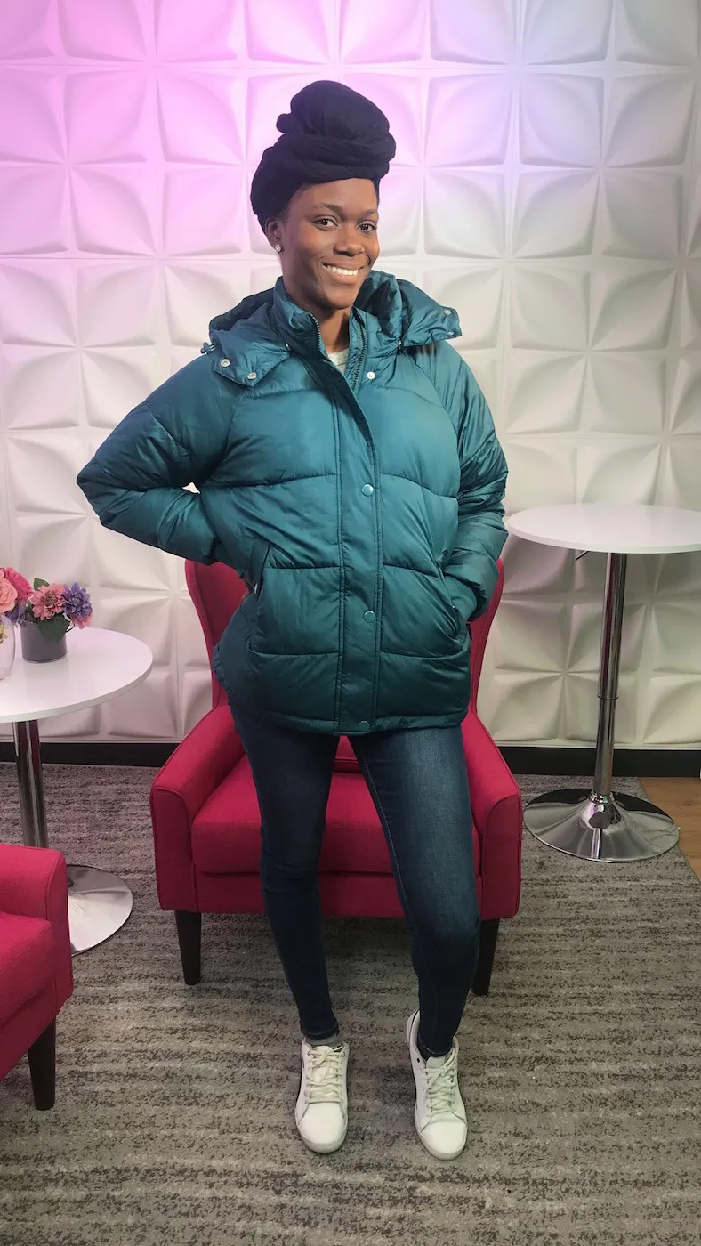 Marquaysa Battle wearing Explorer Winter Puffer Jacket