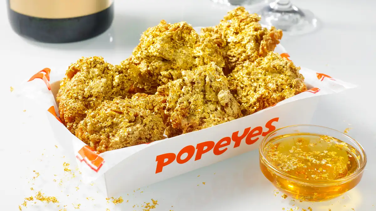 Popeye's 24 karat gold chicken wings