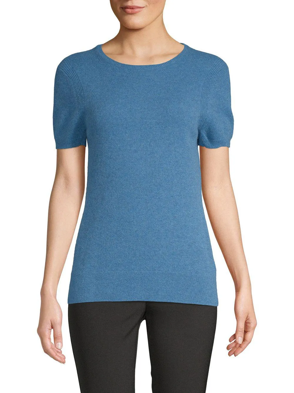 Saks Fifth Avenue Drop Shoulder Cashmere Tee