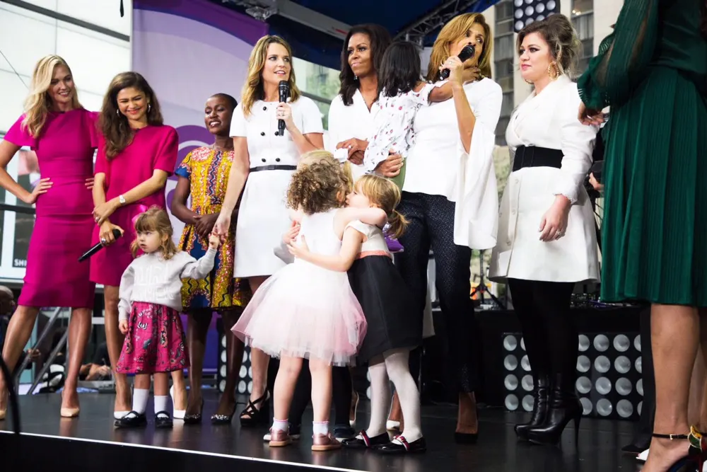 Karlie Kloss, Zandaya, Frieda Pinto, Savannah Guthrie, Michelle Obama, Hota Kotb, and Kelly Clarkson