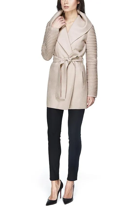Sentaler Rib Sleeve Alpaca Wrap Coat