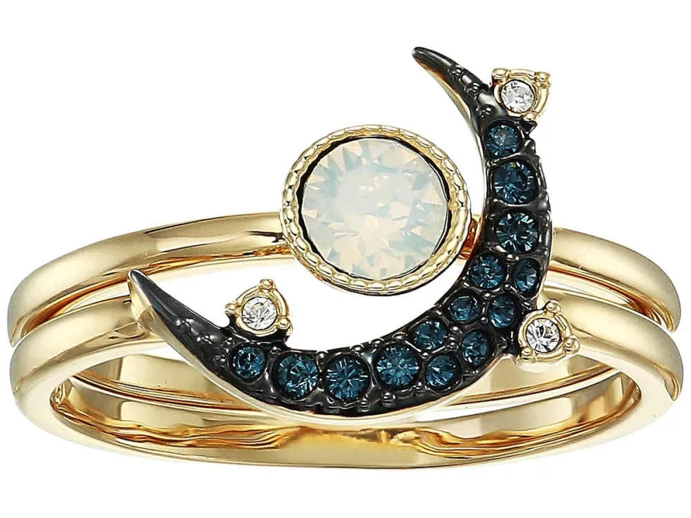 Swarvoski Duo Moon Ring