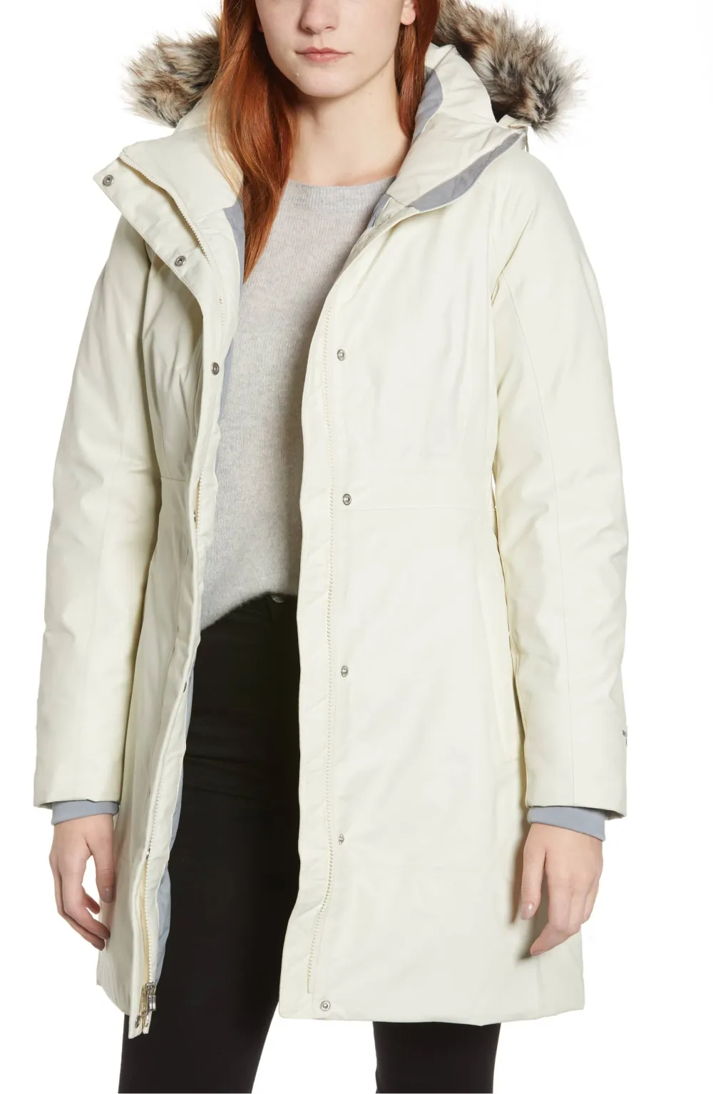 The North Face Arctic II Waterproof 550 Fill Power Down Parka with Faux Fur Trim