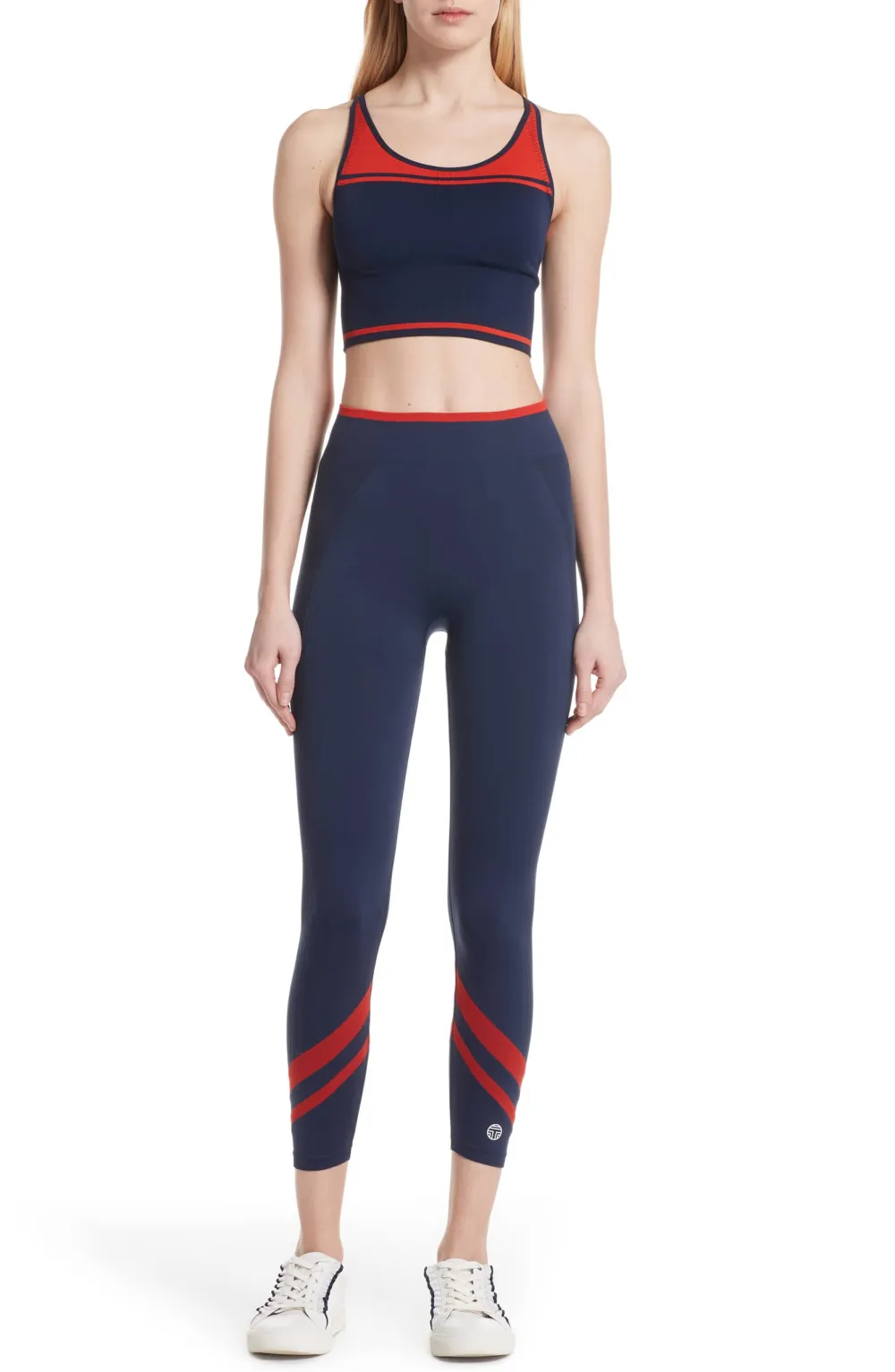Tory Sport Contrast Chevron Seamless Leggings