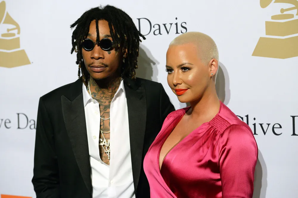 Wiz Khalifa (L) and Amber Rose
