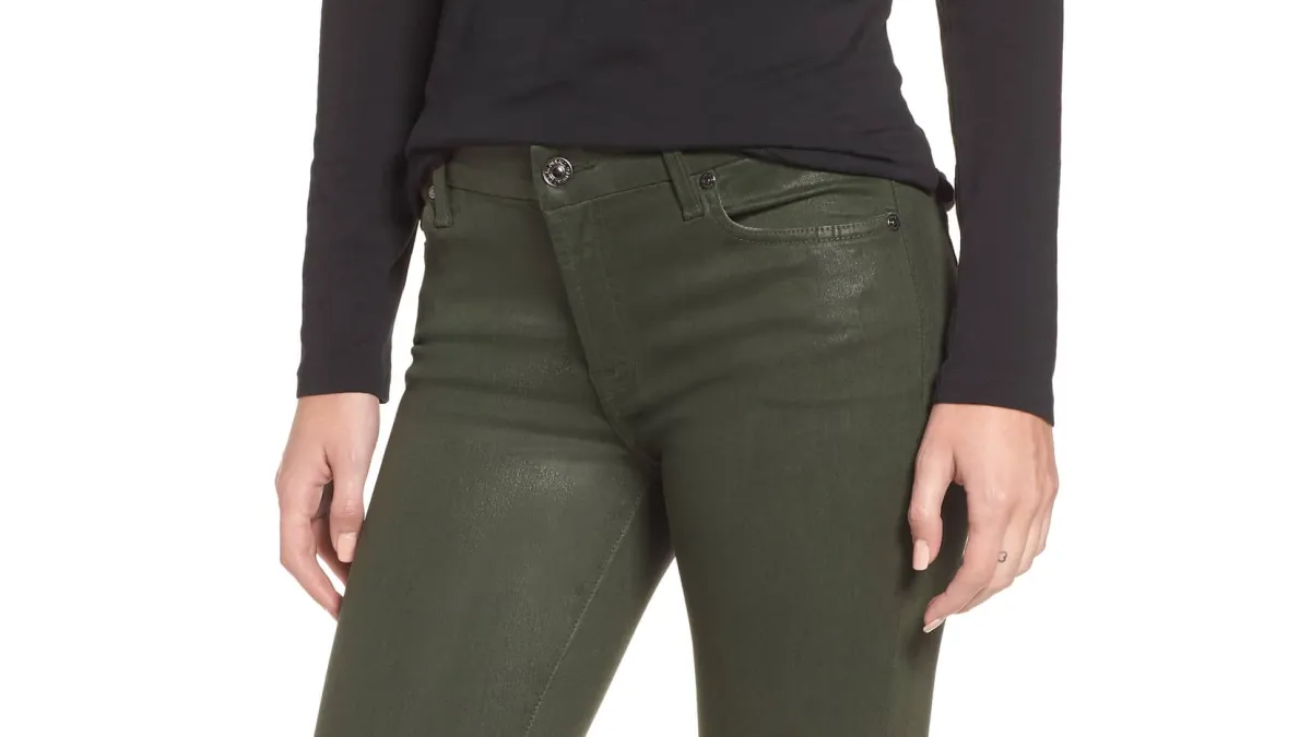 seven coated ankle skinny jeans