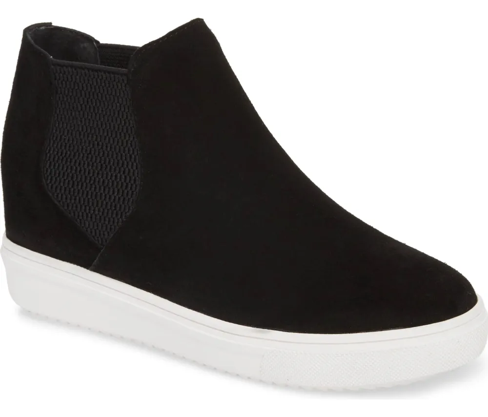 black wedge sneaker