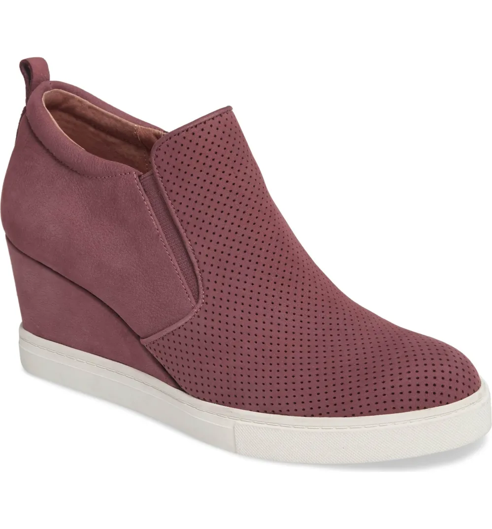 burgundy wedge sneaker