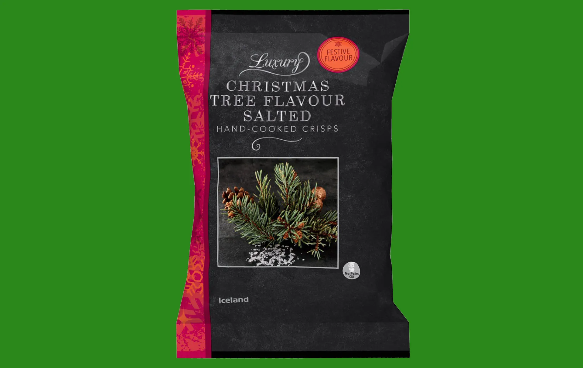 Iceland's Christmas Tree Flavoured Chips
