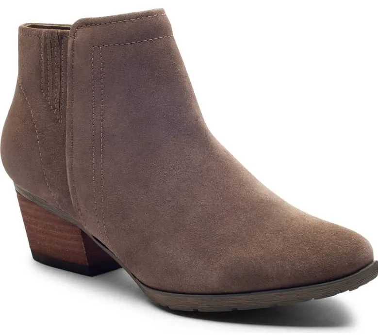 dark taupe suede style