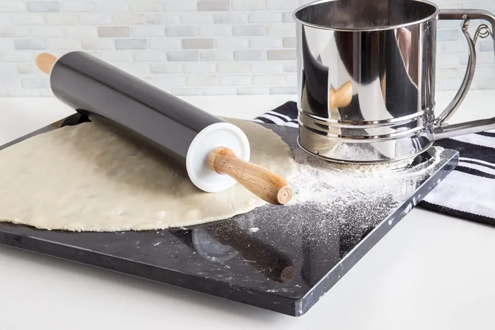 fox run 3833 marble pastry board black