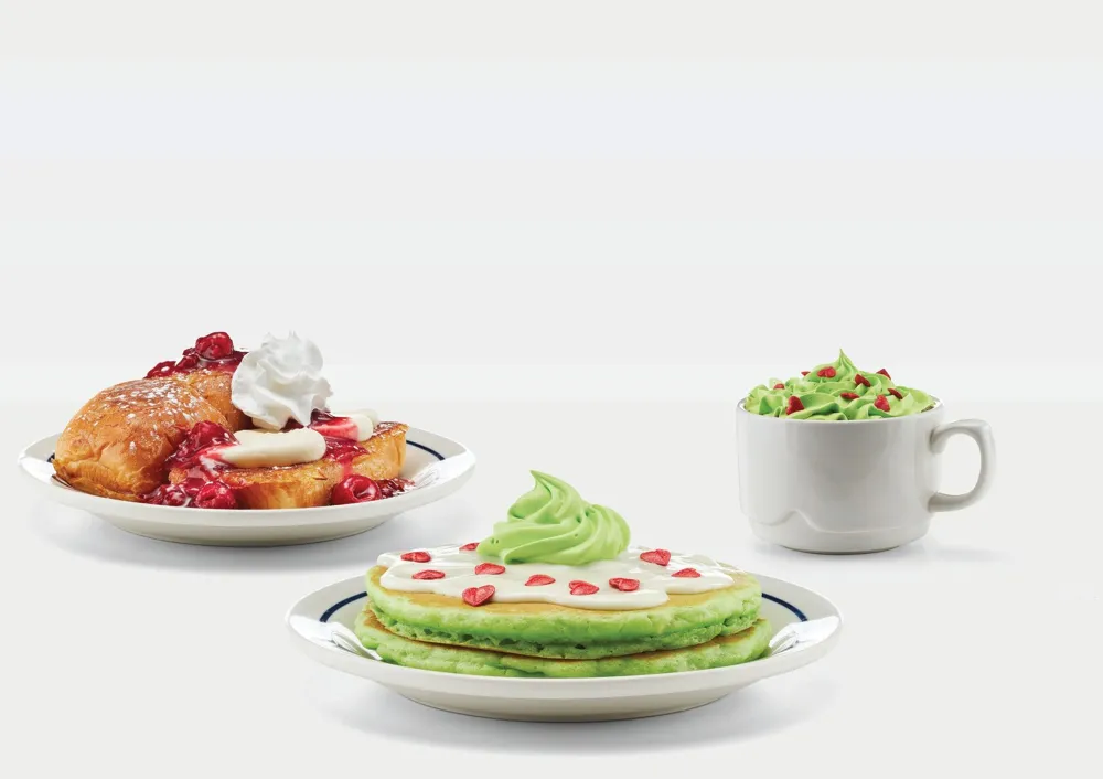 IHOP&rsquo;s New Grinch-Themed Menu Features Green Pancakes, a &lsquo;Beast&rsquo; Omelette and More