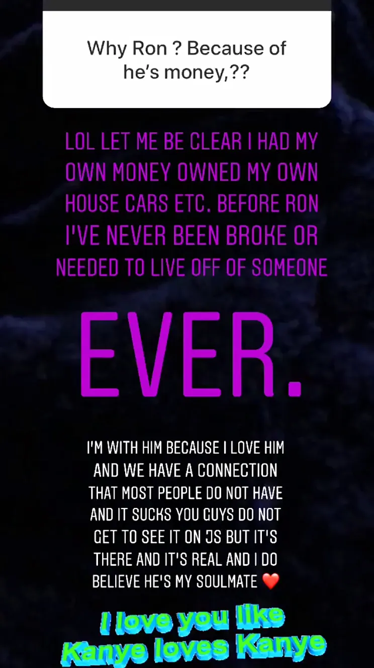 Jen Harley Ronnie Ortiz Magro Instagram Story