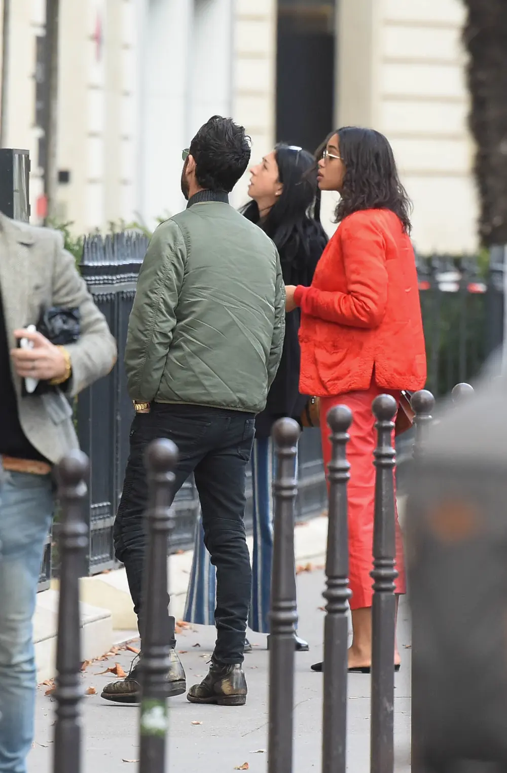 justin theroux spotted out with laura harrier following split from jennifer aniston
