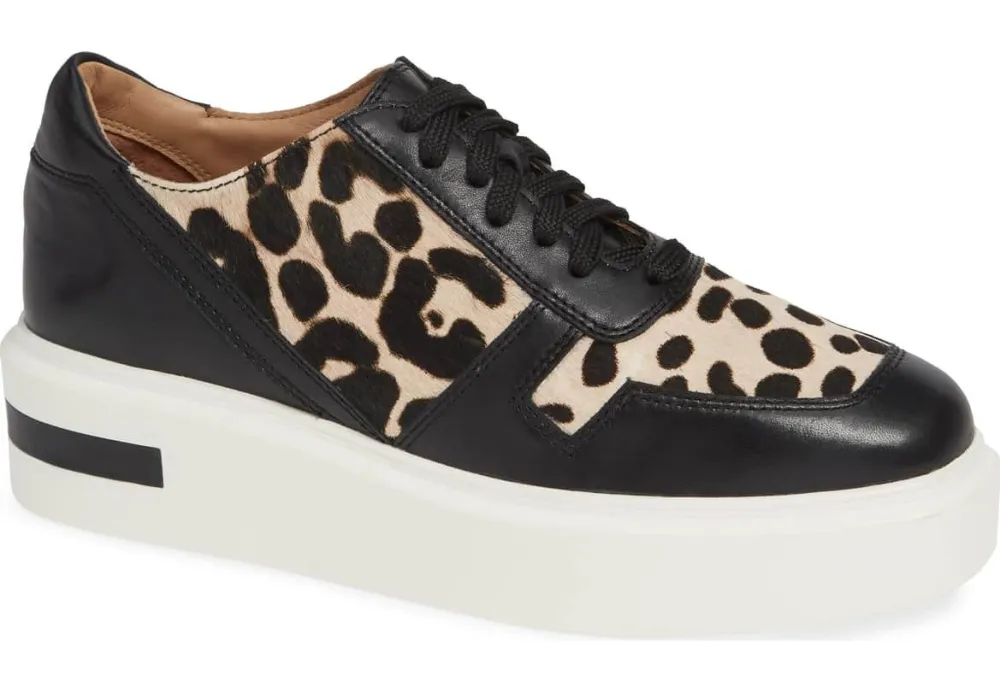 linea paolo kyree platform sneaker animal print