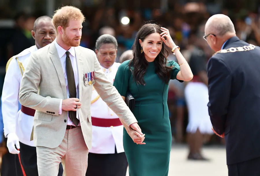Pregnant Duchess Meghan Prince Harry Tonga