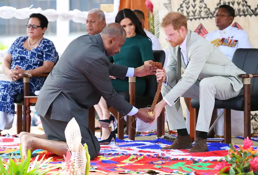 Pregnant Duchess Meghan Prince Harry Tonga