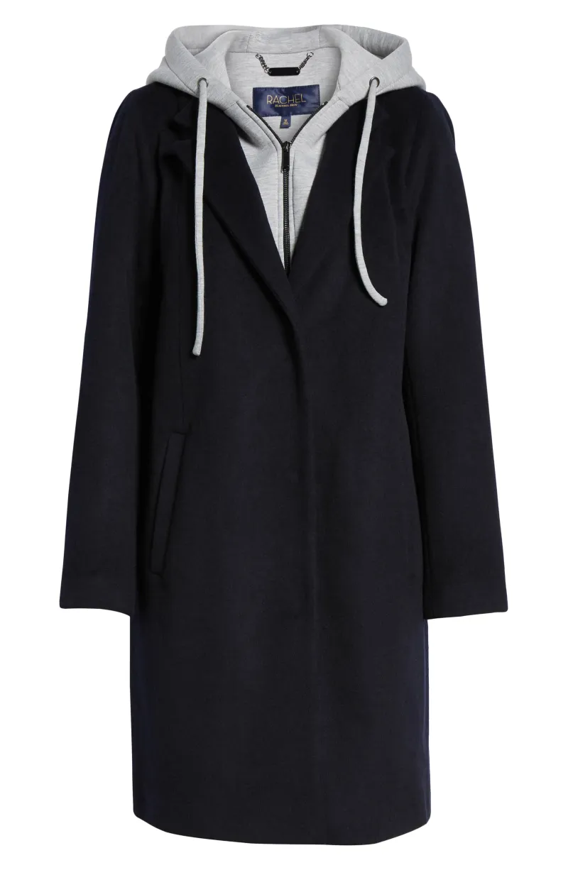rachel roy hoodie trench coat