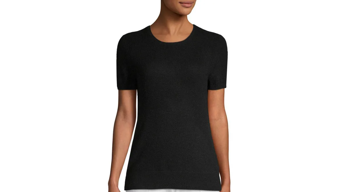 saks-fifth-avenue-Ebony-Drop-Shoulder-Cashmere-Tee