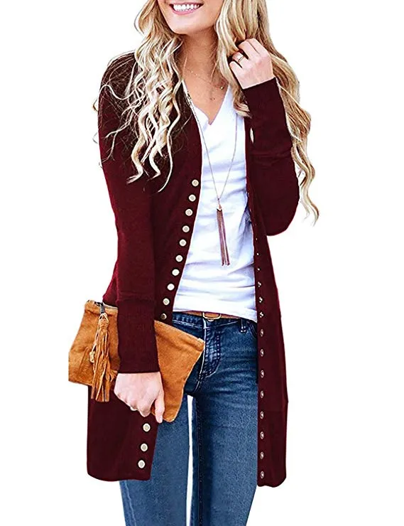 snap button cardigan amazon
