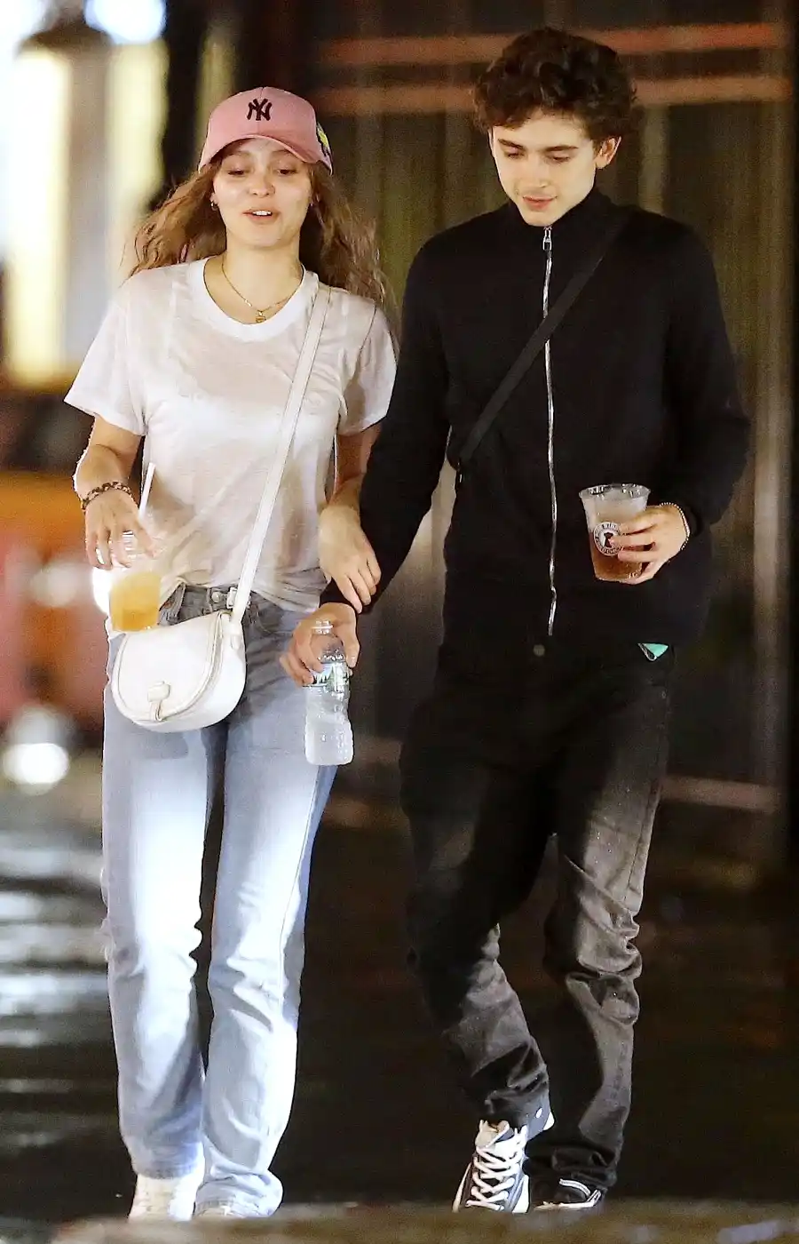 Lily-Rose Depp Timothee Chalamet Share A Kiss