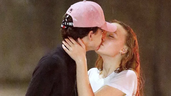 Lily-Rose Depp Timothee Chalamet Share A Kiss