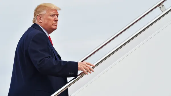 Trump Boards Plane With Possible Toilet Paper on His Shoe: Twitter Reacts