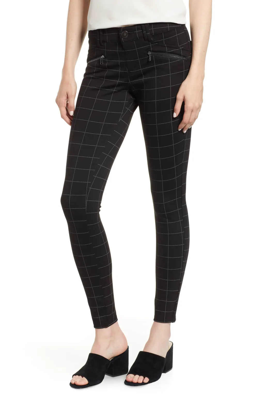 wit and wisdom absolution skinny ponte grid print