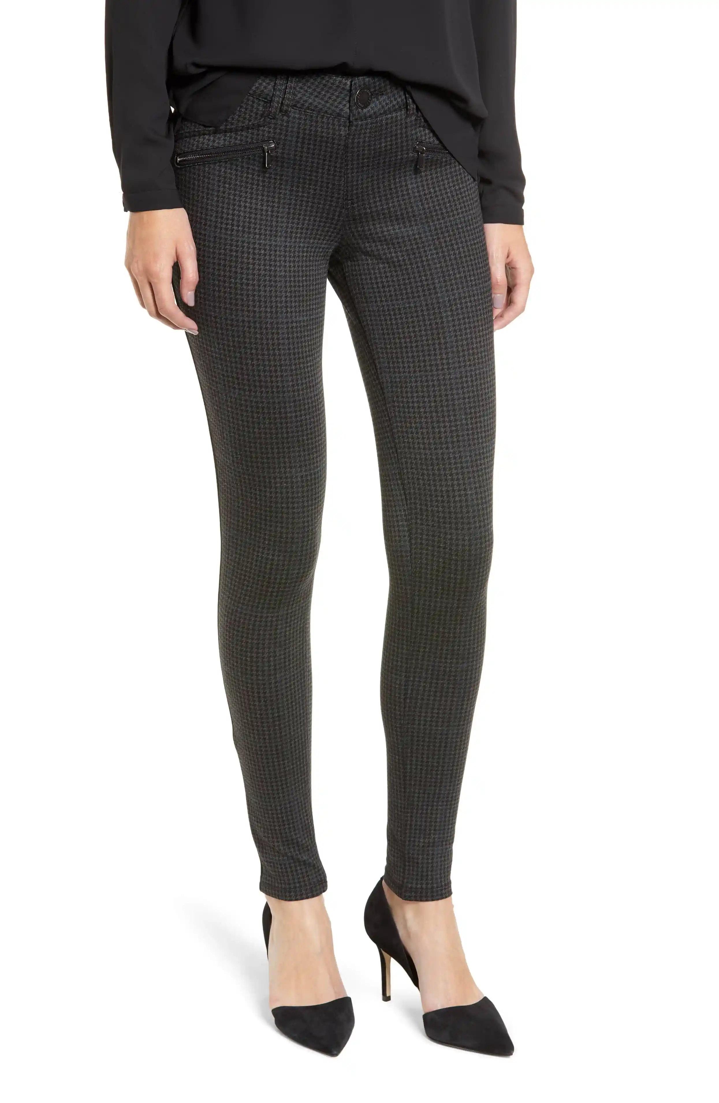 wit & wisdom skinny ponte pants houndstooth print