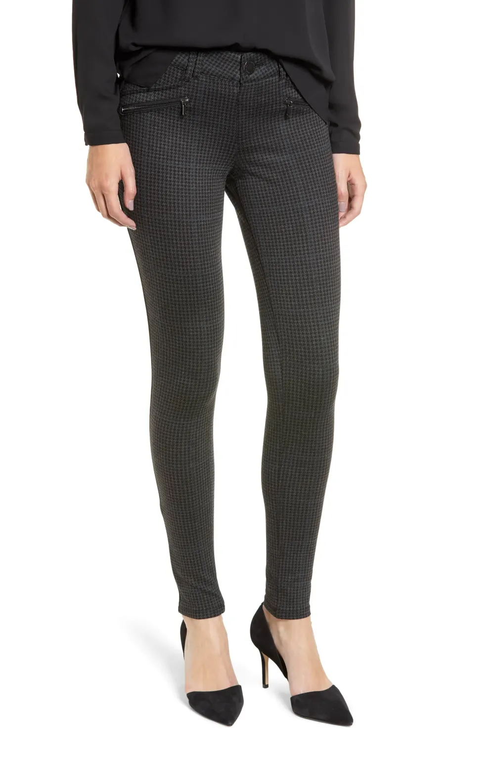 wit & wisdom skinny ponte pants houndstooth print