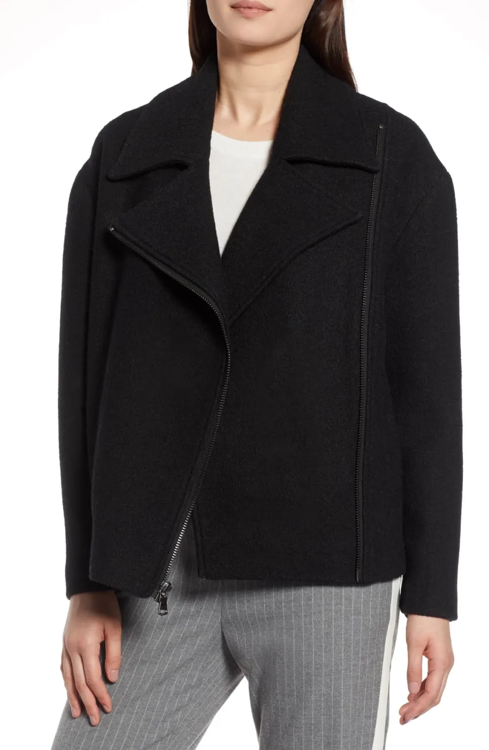 wool moto jacket black nordstrom