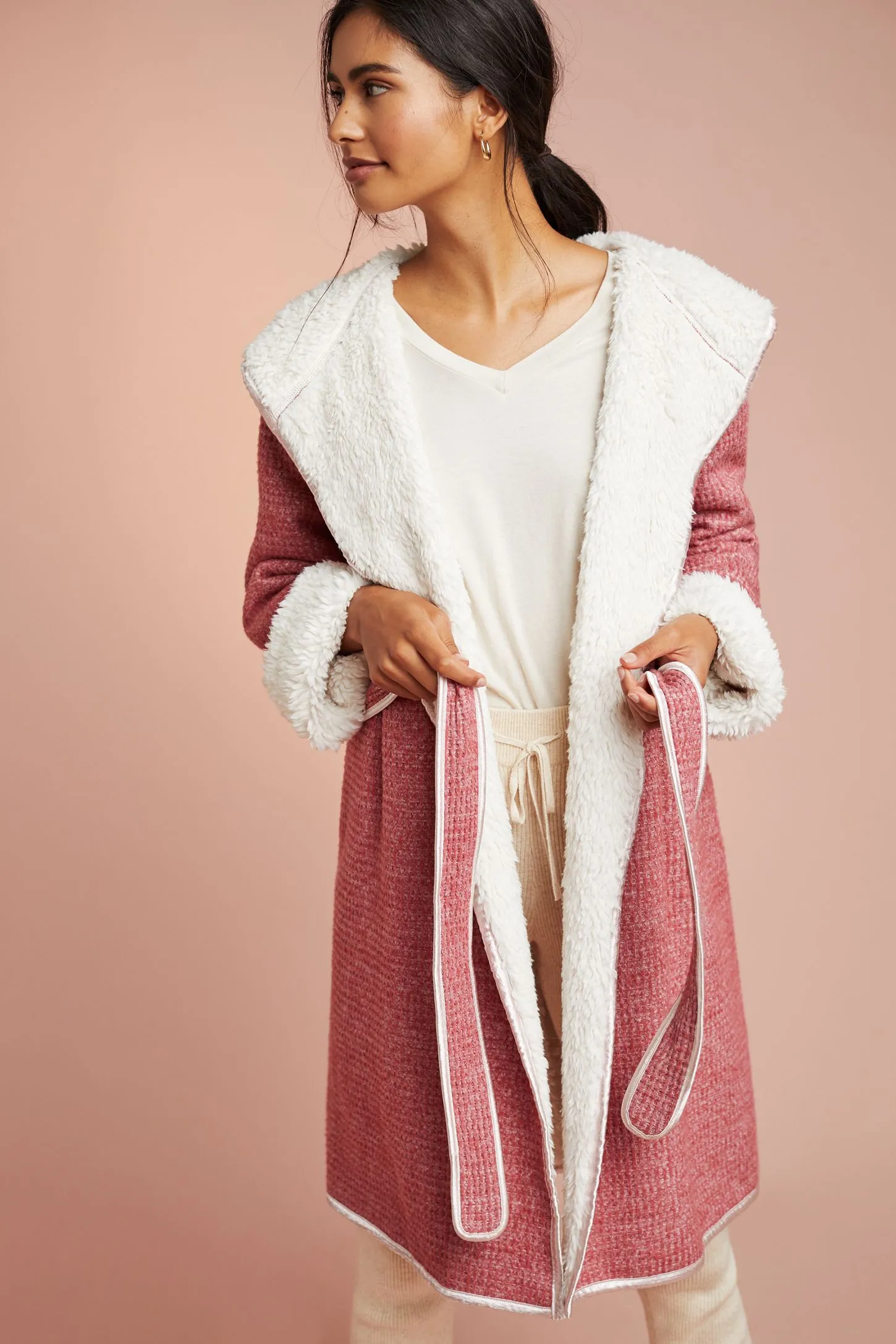 anthropologie snow day robe