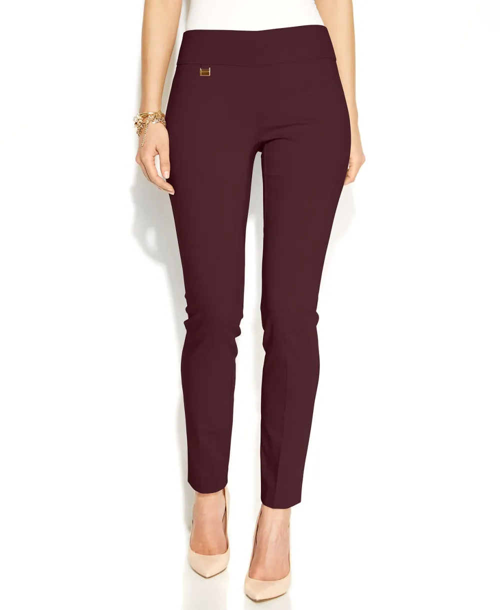 Alfani Tummy Control Pants in Wine Color