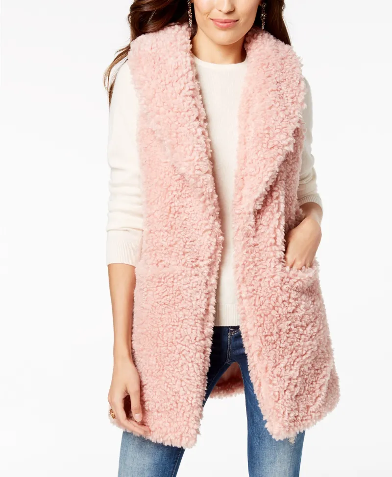 Betsey Johnson Teddy Faux-Fur Vest