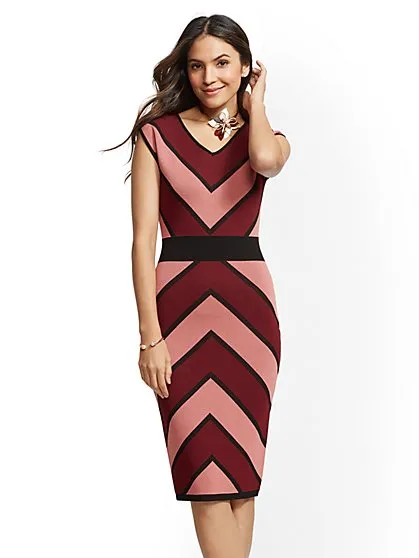 chevron stripe dress