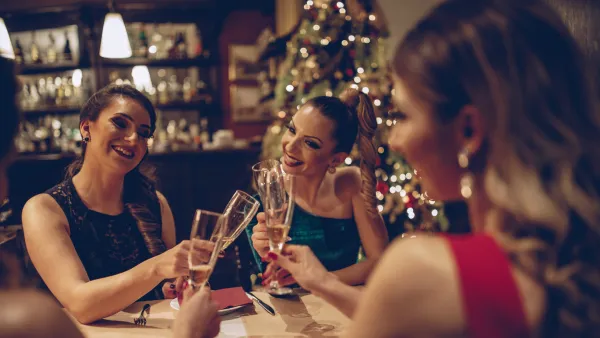 Celebrating at the bar