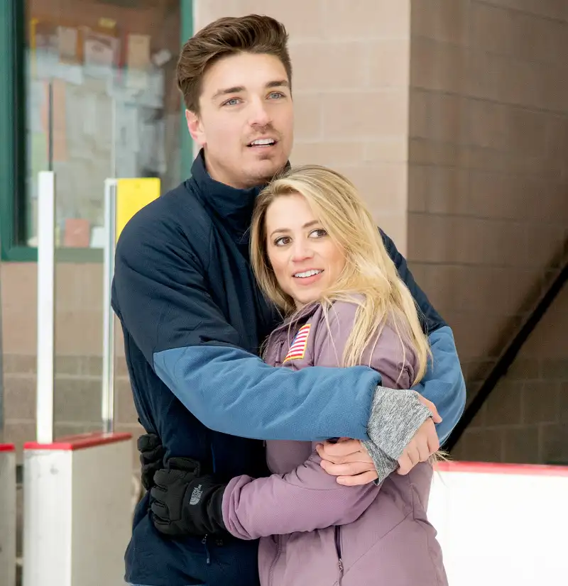 Dean Unglert and Lesley Murphy on The Bachelor Winter Games