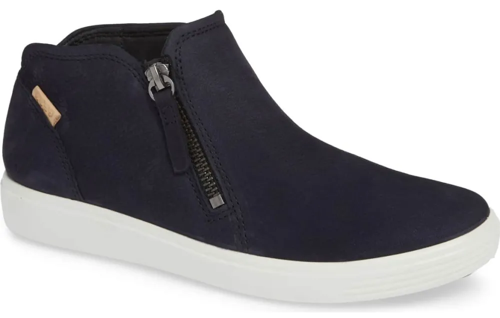 Night Sky Nubuck Leather ecco soft mid sneaker nordstrom