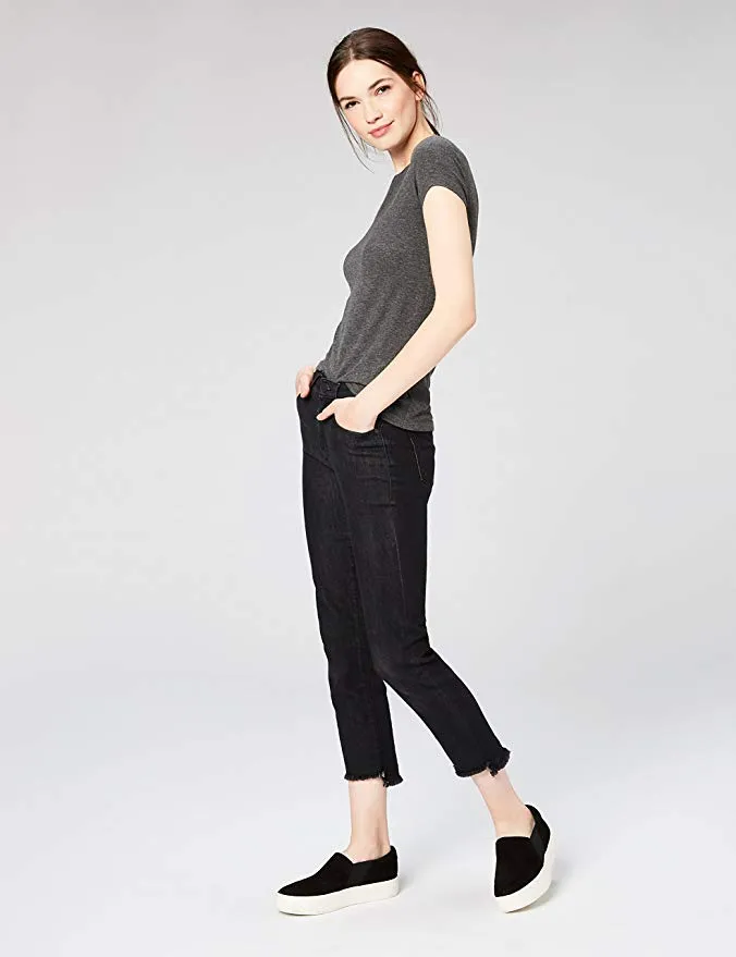 Ribbed Short-Sleeve Crewneck Shirt