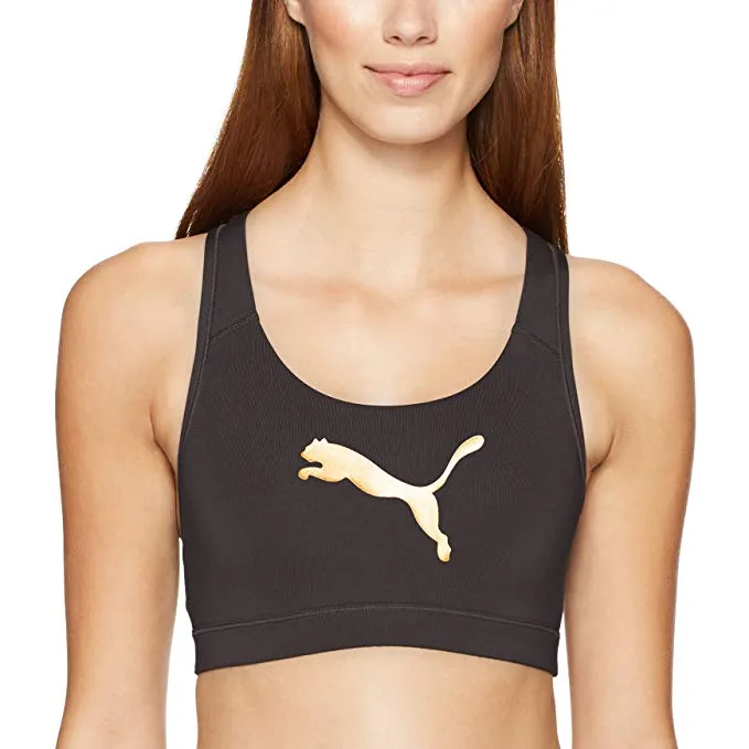 black and gold sports bra