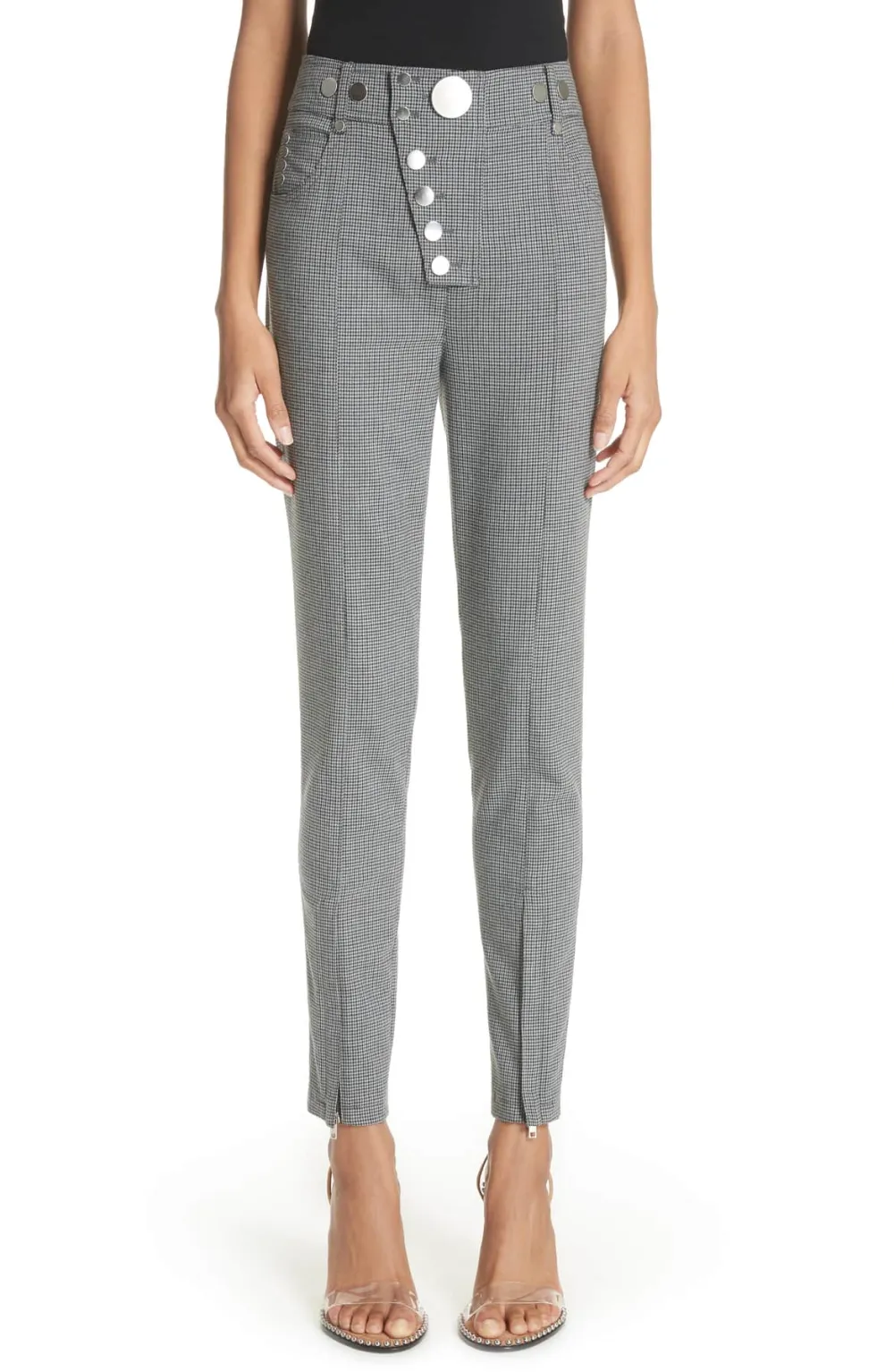 cropped plaid trousers