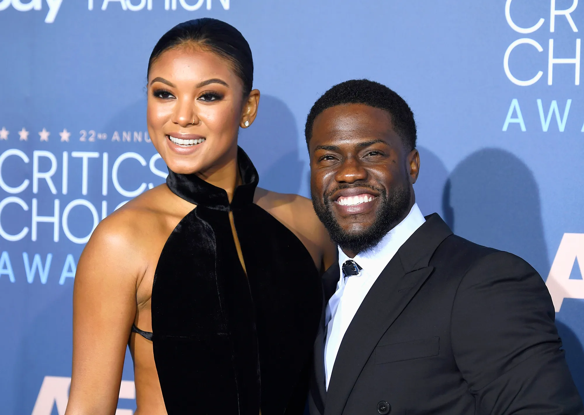 Eniko Parrish and Kevin Hart