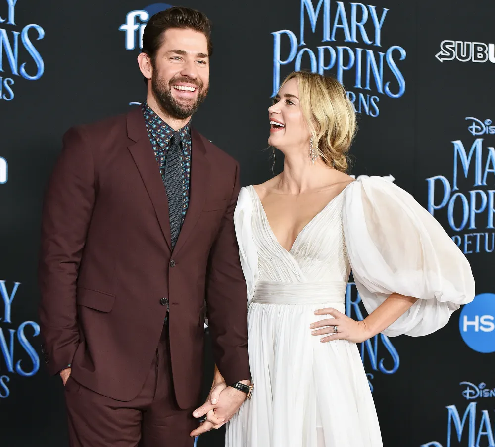John Krasinski Emily Blunt Brought Daughter Violet Mary Poppins Set Ben Whishaw