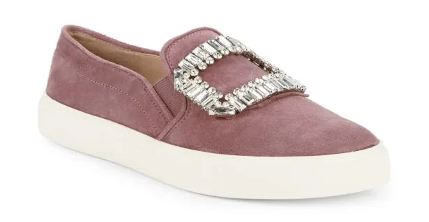karl lagerfeld jewel embellished slip on sneaker