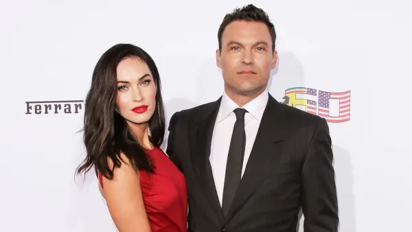 Megan Fox (L) and Brian Austin Green