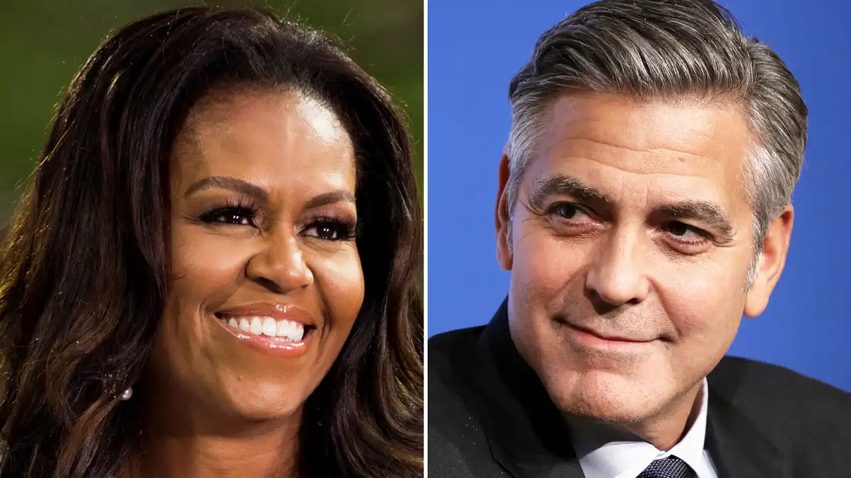 Michelle Obama and George Clooney