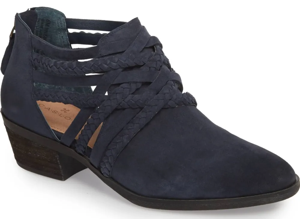 navy caslon braided bootie