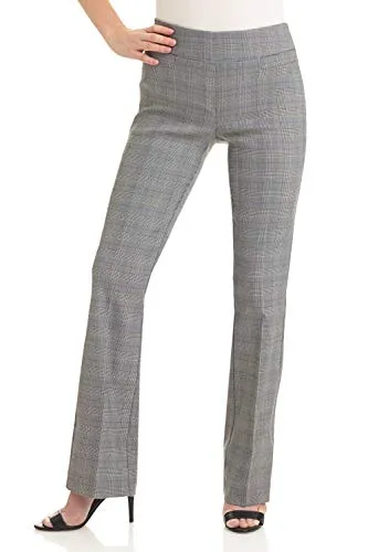 plaid print trousers