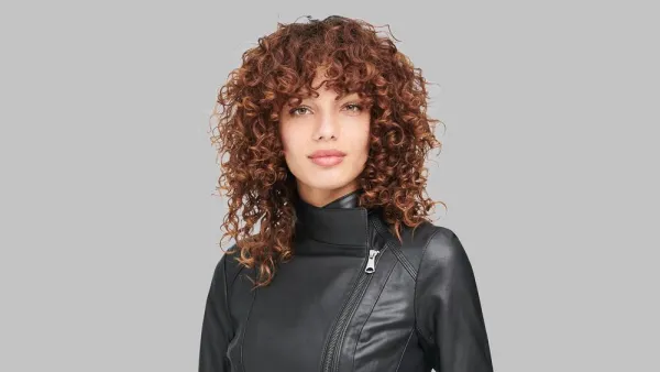 stretchy faux leather jacket